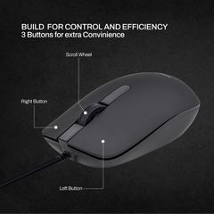 Eplugit MS-103 Black Wired Mouse